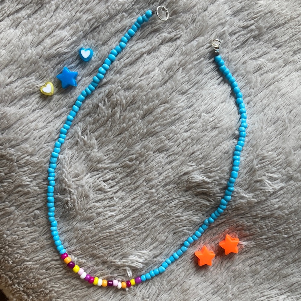 •💜💛“Watercolor Sky” ✨💙• handmade necklace